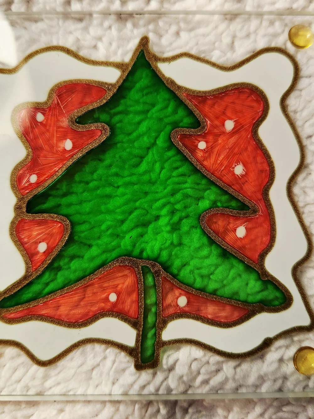 American Greetings Red and Green Holiday Coaster Set